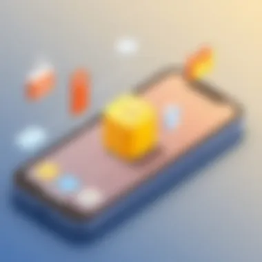 Conceptual image of optimizing storage on a mobile device