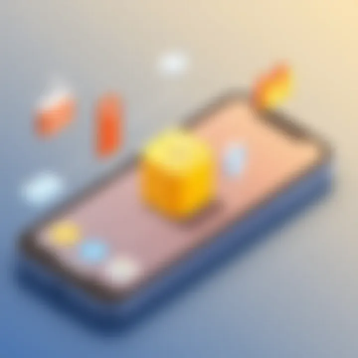 Conceptual image of optimizing storage on a mobile device