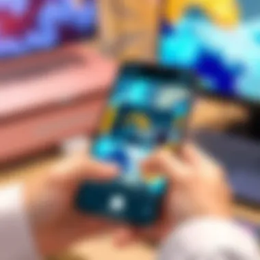 Smartphone Video Playback with Speed Settings A smartphone displaying a video playback with slowed speed settings activated.