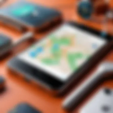 Exploring Third-Party Location Apps Third-party app interface for locating lost devices