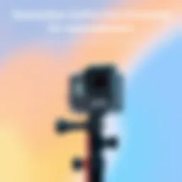 GoPro camera mounted for live streaming