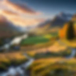 A beautifully blurred landscape showcasing depth of field