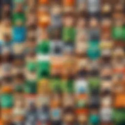 Selection of vibrant Minecraft skins