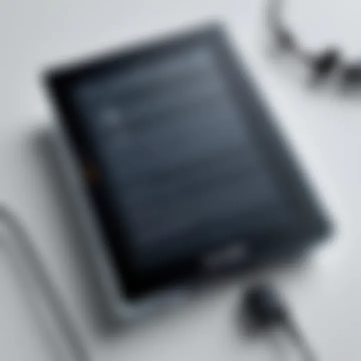 Illustration of audio integration with an eBook on Kindle