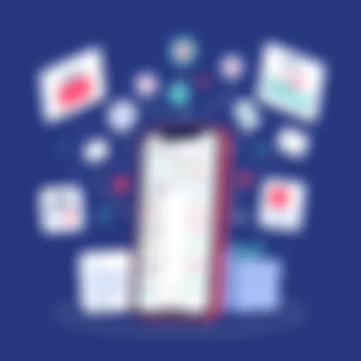 Visual representation of expense tracking app interface