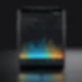 Sleek Android device showcasing an equalizer interface