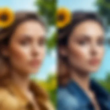 Comparison of different filter effects on a single photo