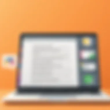 Unique Features of Writing Applications Screenshot of unique features in a writing app