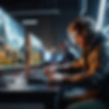 Action-Packed Gaming Experience on Apple A thrilling scene from an action-packed Apple game