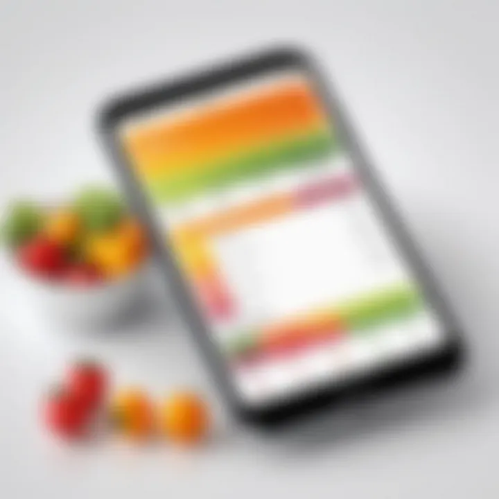 A diet management app displaying nutritional information