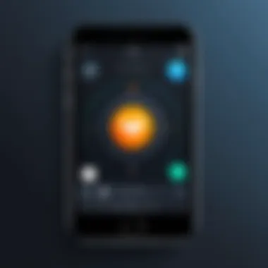 User interface of a prominent icon customization app