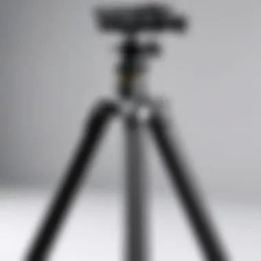 Detailed View of Tripod Features Detailed view of tripod features and adjustments