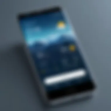 An Android device displaying a customized weather widget