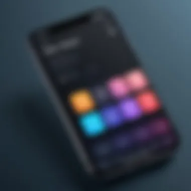 User Interface of a Block Number App Visual representation of block number app interface