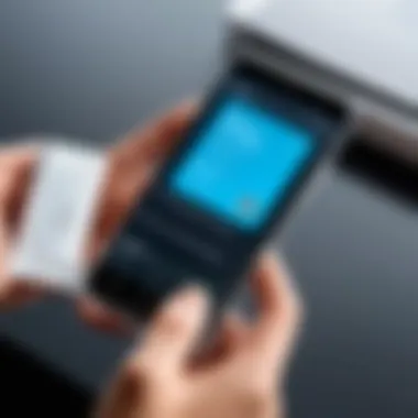 Using Sanitizer Wipes on a Device Person demonstrating the use of sanitizer wipes on a phone screen