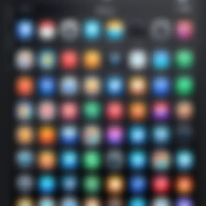 A visually appealing iPhone home screen with uniquely designed app icons