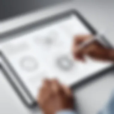 Diagram highlighting user experiences with Apple Pencil on iPad Air