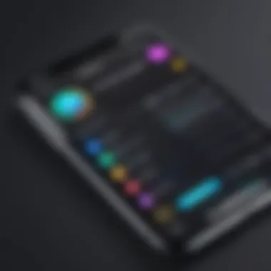 Illustration of the widget customization interface on an iPhone