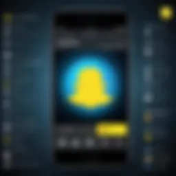 Screenshot of Snapchat interface with video features highlighted