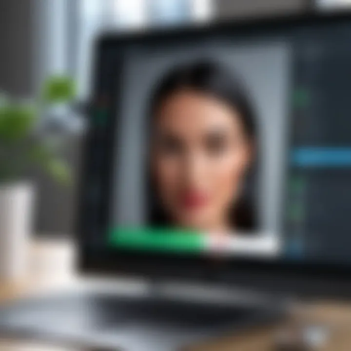 A computer screen displaying a FaceTime call interface