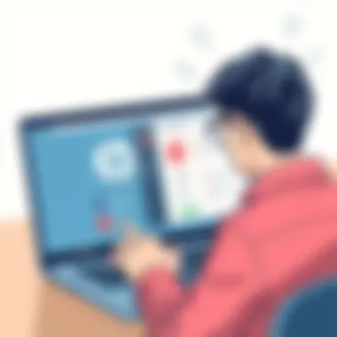 Navigating HP Support Resources on Chromebook User navigating HP support resources on a Chromebook