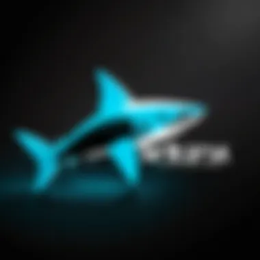 Surfshark logo against a digital backdrop