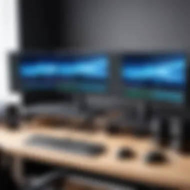 Professional Streaming and Recording Setup Streaming setup with multiple monitors