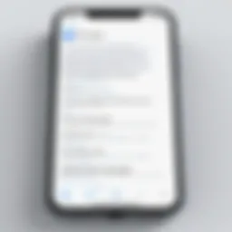 Interface of the iPhone showing text to speech settings