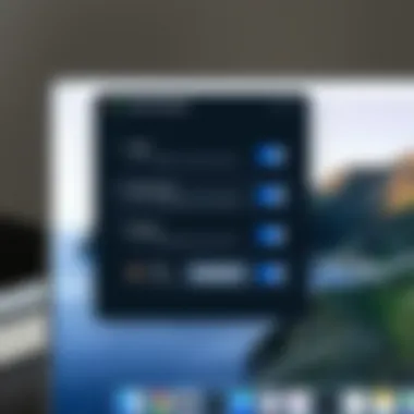 Audio Settings Menu for Screen Recording Settings menu highlighting audio options for screen recording