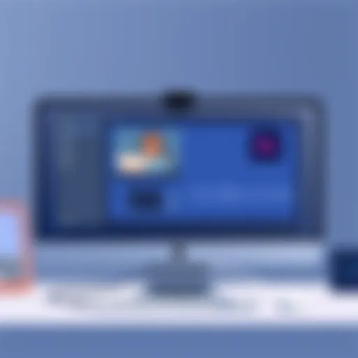 User interface of screen recording software on Mac