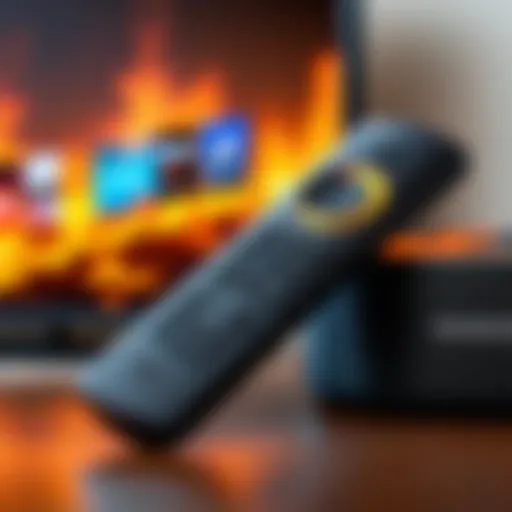 Fire TV remote paired with television