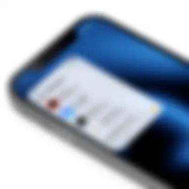 Close-up view of the iPhone SE's key features displayed on the screen.