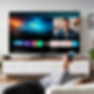Enhanced Viewing Experience with Remote Apps Person enjoying a seamless viewing experience with a remote app