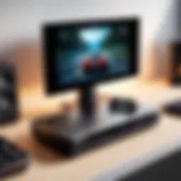 High-quality gaming setup showcasing a video game recorder in action