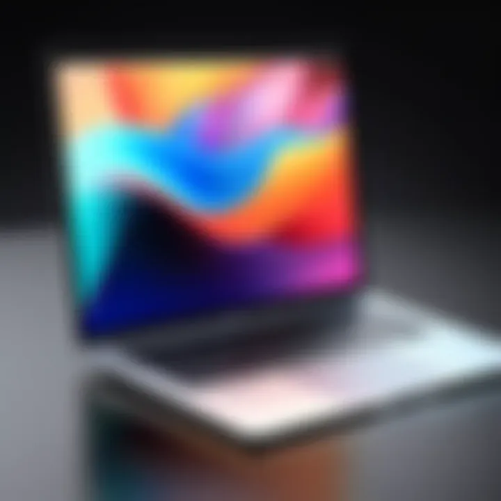 High-resolution display of the MacBook Air demonstrating clarity and color accuracy