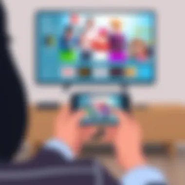 Streaming content on TV via Fire Stick controlled by phone