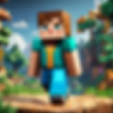 Character Impact in Minecraft Gameplay A Minecraft character in an immersive game environment showcasing the impact of design