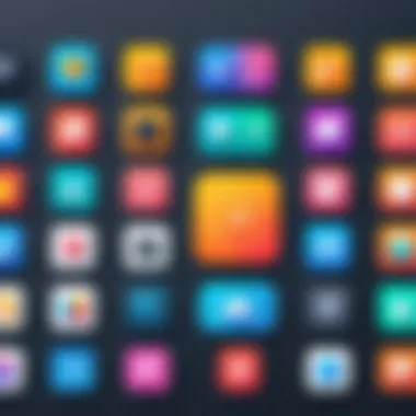 A collection of unique app icons showcasing diverse styles and colors