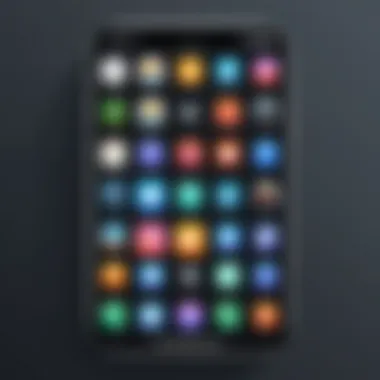 A personalized iPhone home screen showcasing unique app icons and themes.