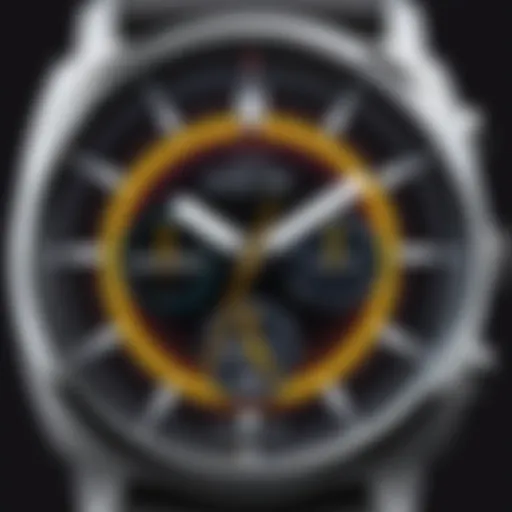 A vibrant custom watch face displayed on a smartwatch