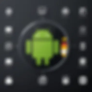 A visual comparison between default and customized Android icons.