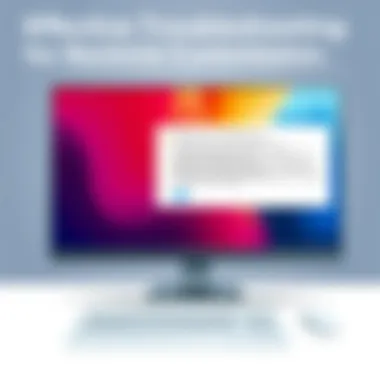 Troubleshooting tips displayed on a screen