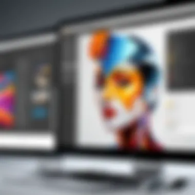 Collaborative Design in Adobe Illustrator via Browser Graphic designers collaborating using Adobe Illustrator in a browser setting
