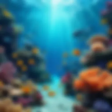 Underwater Scene Animation A captivating underwater scene with gently moving fish and corals.