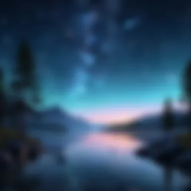 Serene Night Sky Animation A stunning animated wallpaper showcasing a serene night sky with twinkling stars.