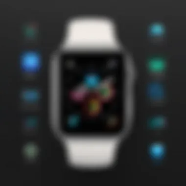 Lifestyle applications showcased on a sleek Apple Watch