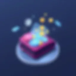 A depiction of a digital wallet showcasing various currencies