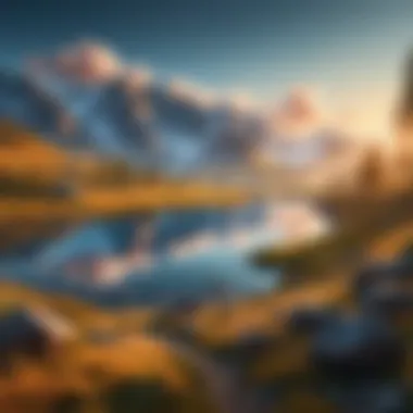 A serene landscape with animated elements, representing an ideal moving wallpaper.