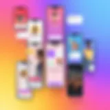 Diverse dating app interfaces showcasing various features