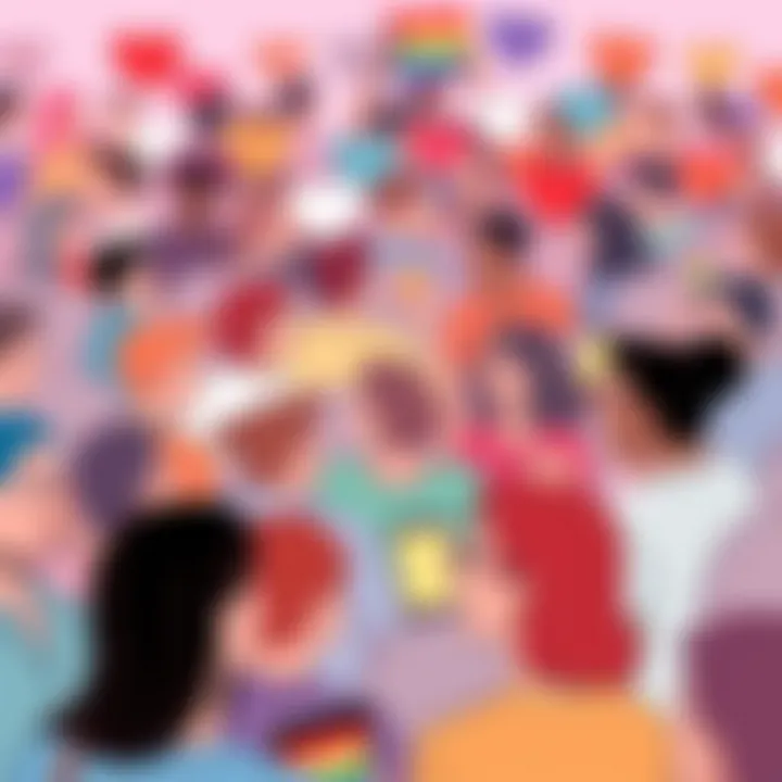 A vibrant community of users engaged in online dating